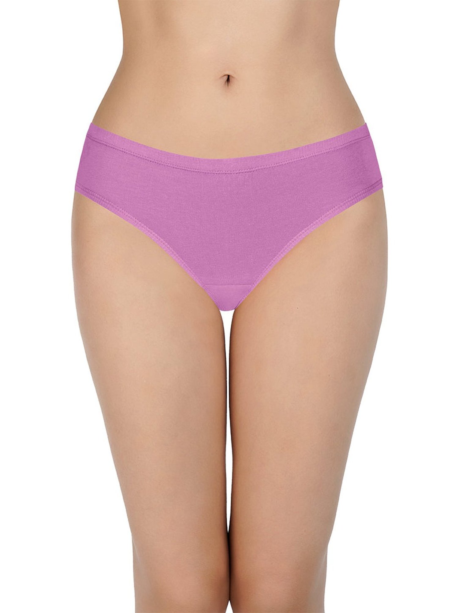 Every De by Amante Purple & Black Cotton Bikini Panties - Pack Of 3