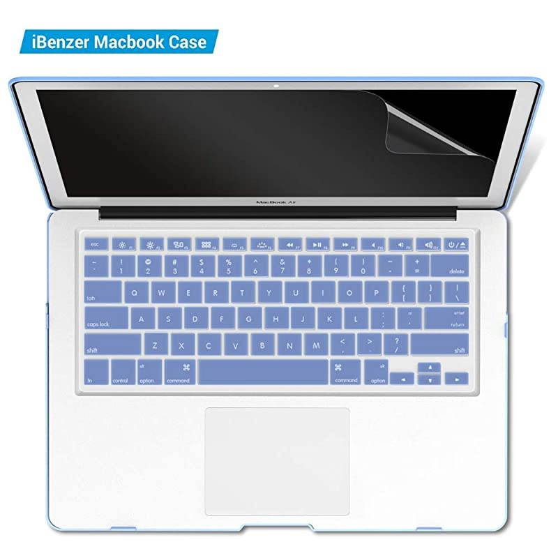 Old Version MacBook Air 13 Inch Case 20102017 Release Models A1466 A1369 Plastic Hard Shell Case with Keyboard Screen Cover for Apple Mac Air 13 Serenity Blue A1301SRL+2