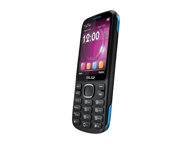 BLU T276T Jenny TV 2.8 Unlocked GSM Quad-Band Dual SIM Phone (Black/Blue)