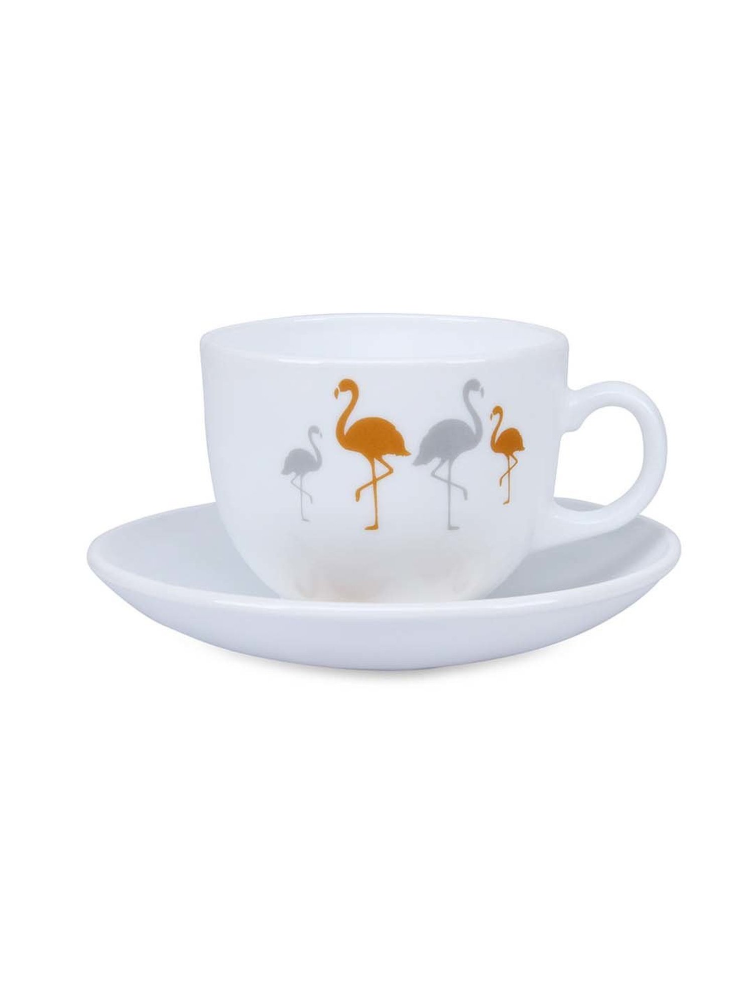 @Home Arias White 12Pcs Opalware Ornate Charms Cup & Saucer Set