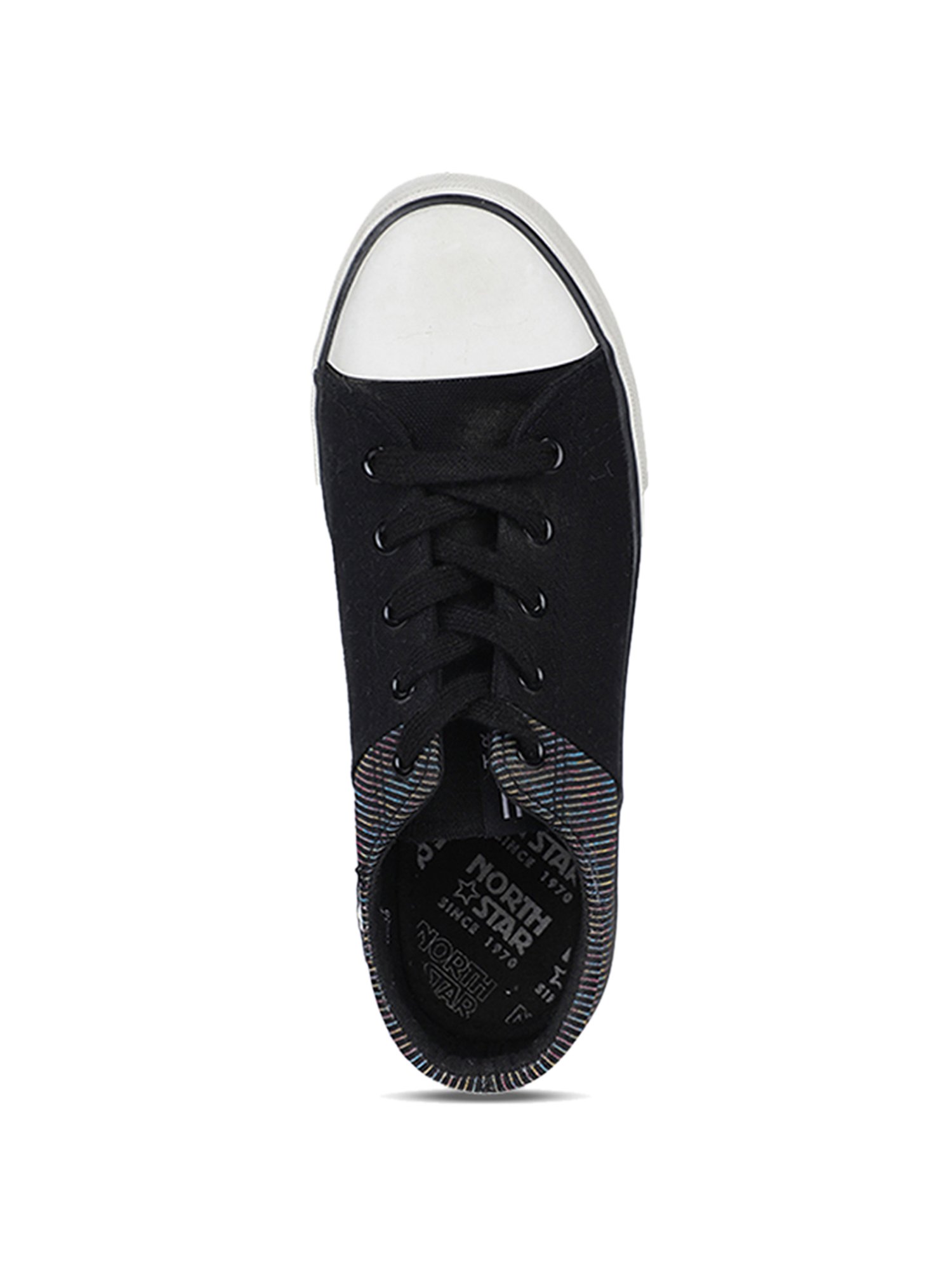 North Star by Bata Women's Black Casual Sneakers