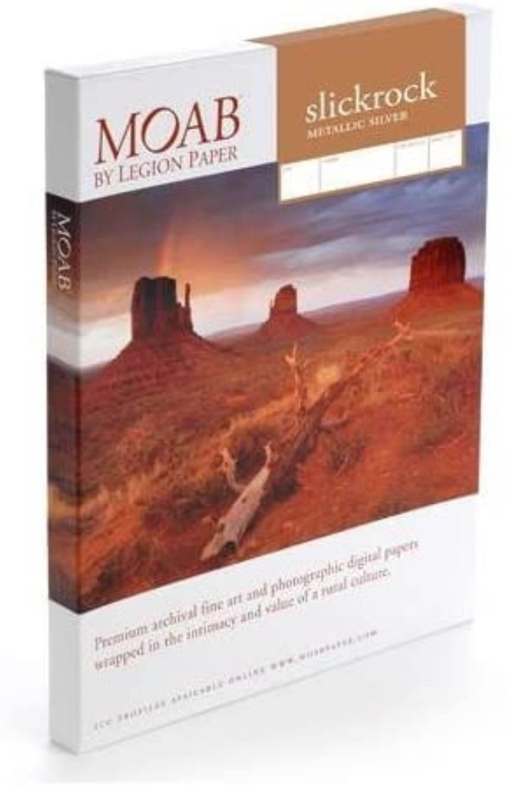 Moab Slickrock Metallic Silver 8.5x11" Paper, 25 Sheets, 300gsm #F01SLS300851125
