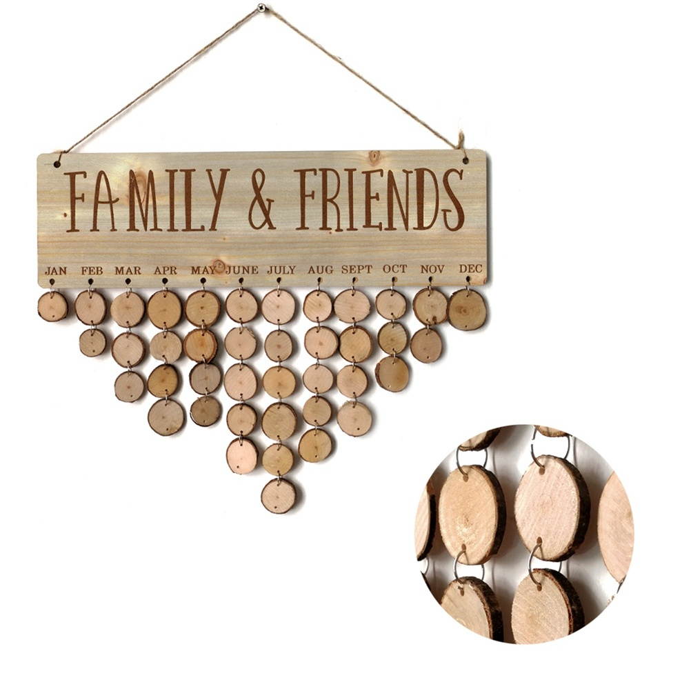 82pcs Wood Message Hanging Board Set Creative Beautiful Note Board Hanging for Bedroom Livingroom Dining Room Store (40pcs Wood Piece, 40pcs Wire Loop, 1pcs 65cm Hemp Rope)