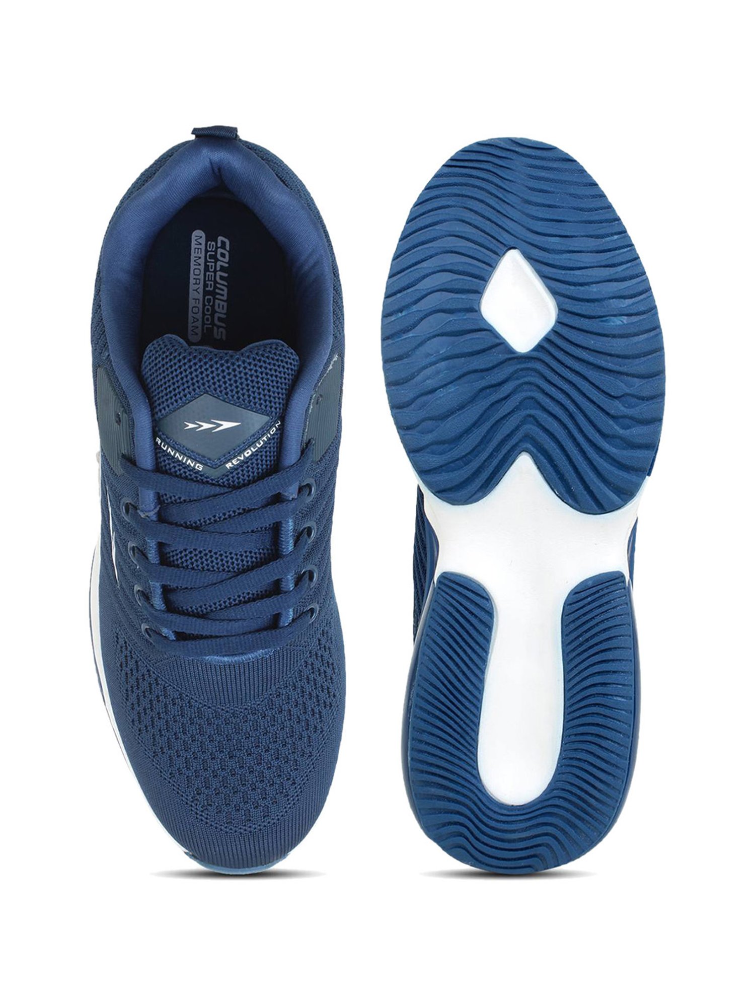 Columbus Men's Teal Blue Running Shoes