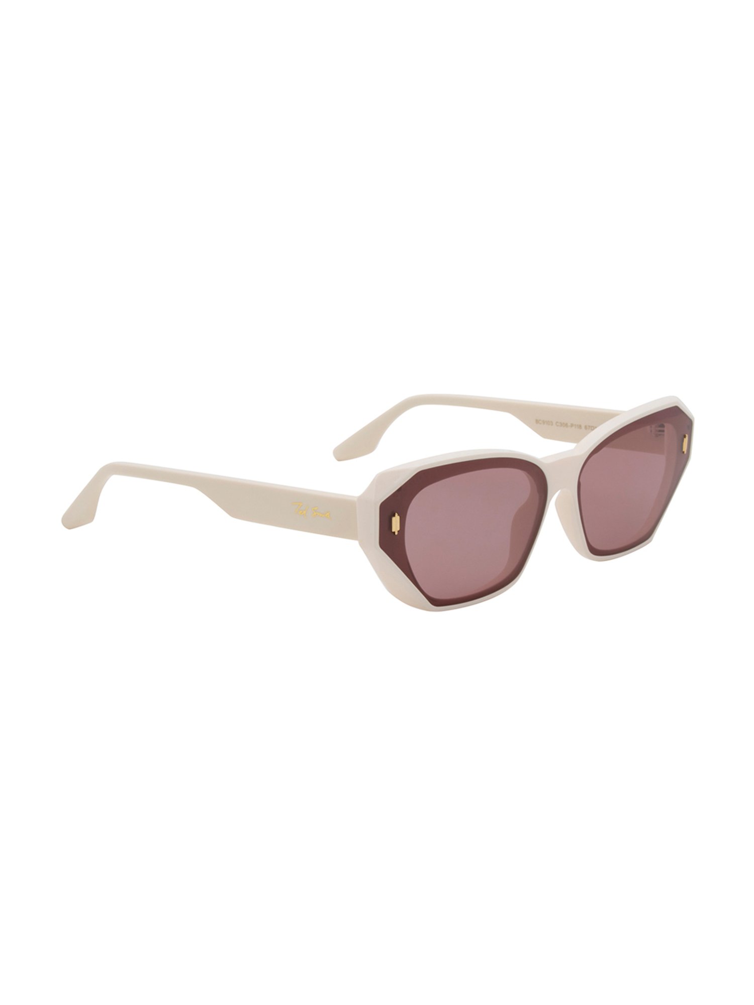 Ted Smith Pink Cat Eye Polarized Unisex Sunglasses