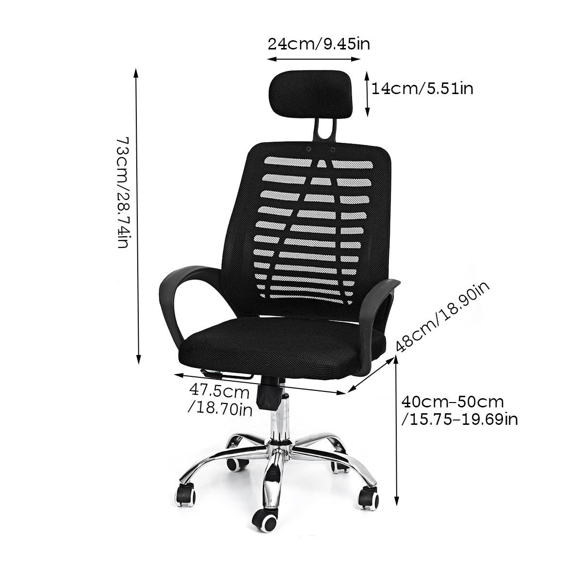 Ergonomic Office Chair Mesh Chair Ergonomic Swivel Mid Back Computer Chair Home Work