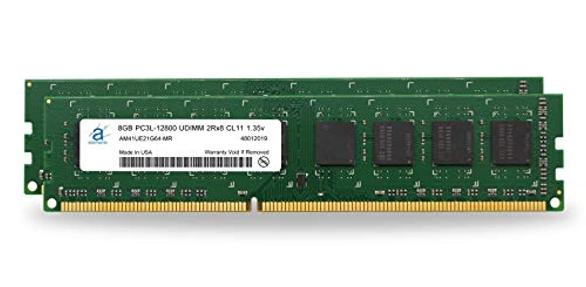 Adamanta 16GB (2x8GB) Desktop Memory Upgrade DDR3/DDR3L 1600MHz PC3L-12800 Unbuffered Non-ECC UDIMM 2Rx8 1.35v CL11 DRAM RAM