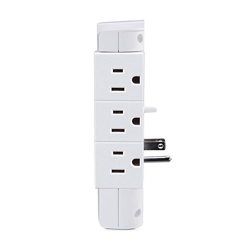 CSB600WS Surge Protector 900J125V 6 Swivel Outlets Wall Tap White 830in x 410in x 300in