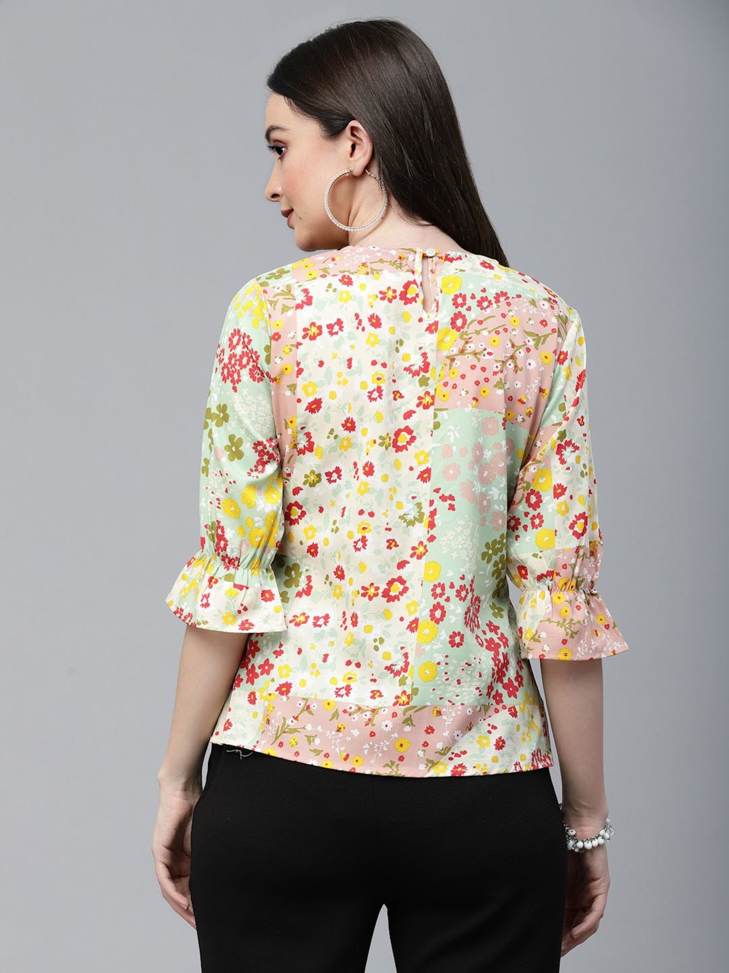Style Quotient Multicolor Floral Print Top