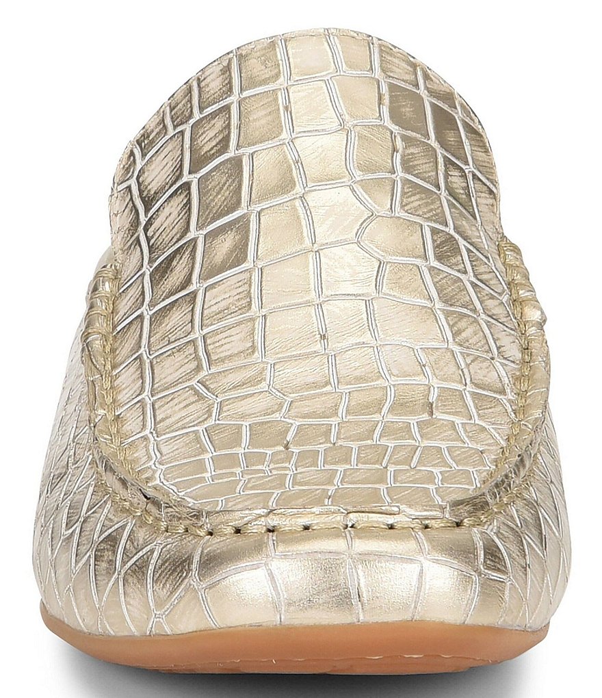 Born Capricorn Embossed Leather Mule Slides