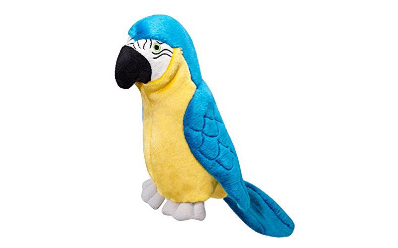Fluff & Tuff Jimmy the Parrot, Large Plush Dog Toy with Squeaker