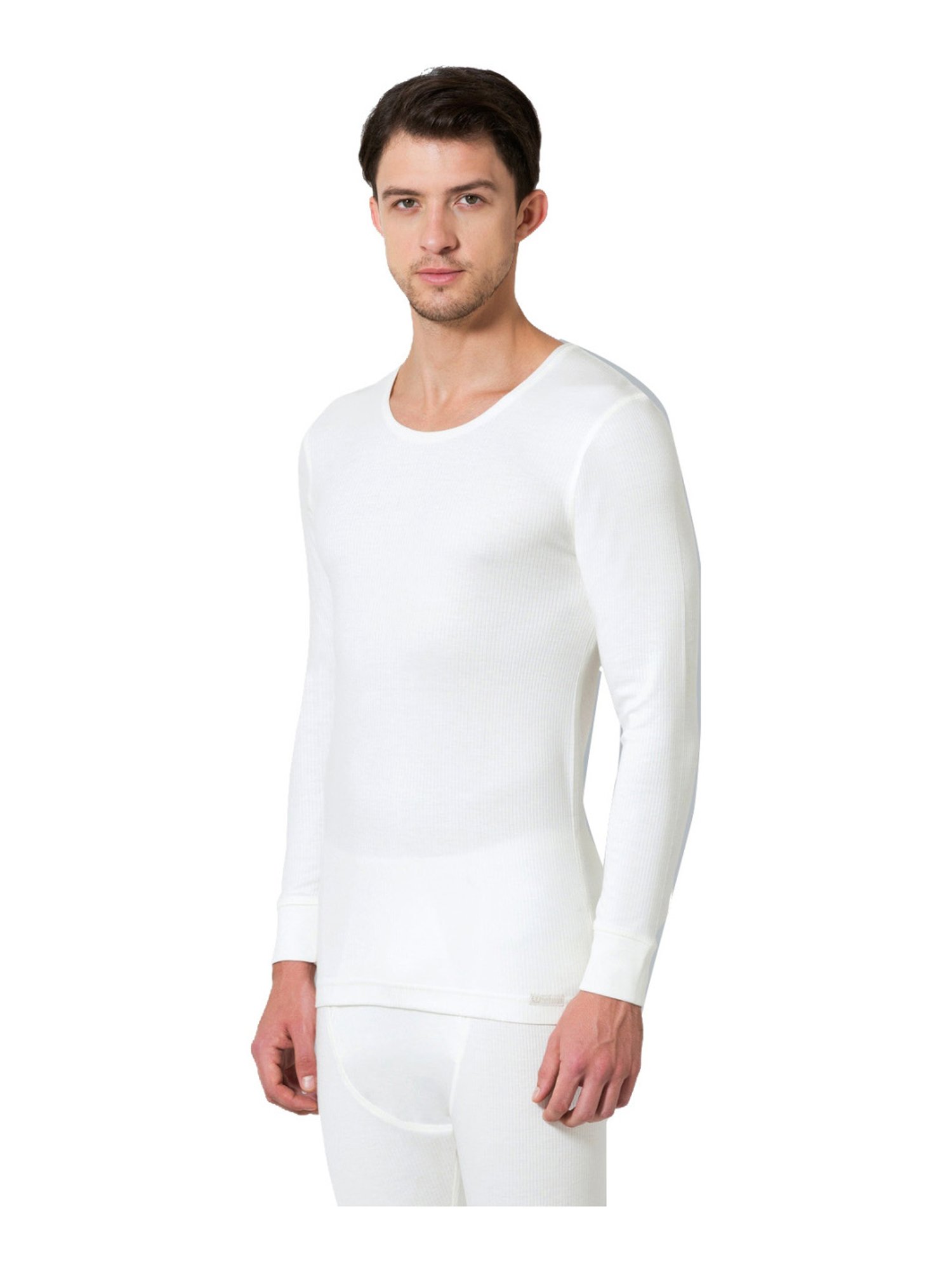 Van Heusen Skinny Fit Warmtech Extra Warm Solid Thermal Top - Ivory