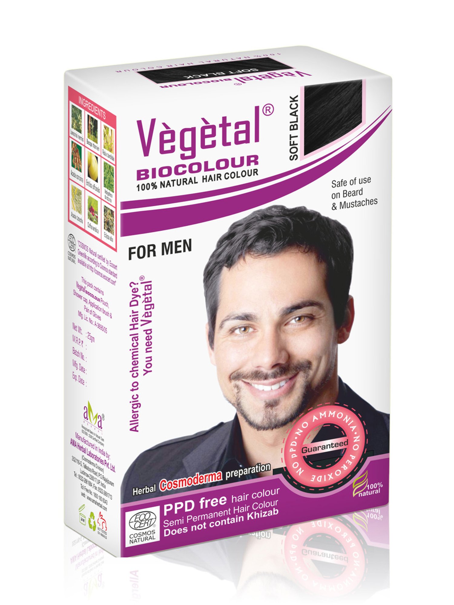 Vegetal Hair Bio Color Soft Black - 25 gm