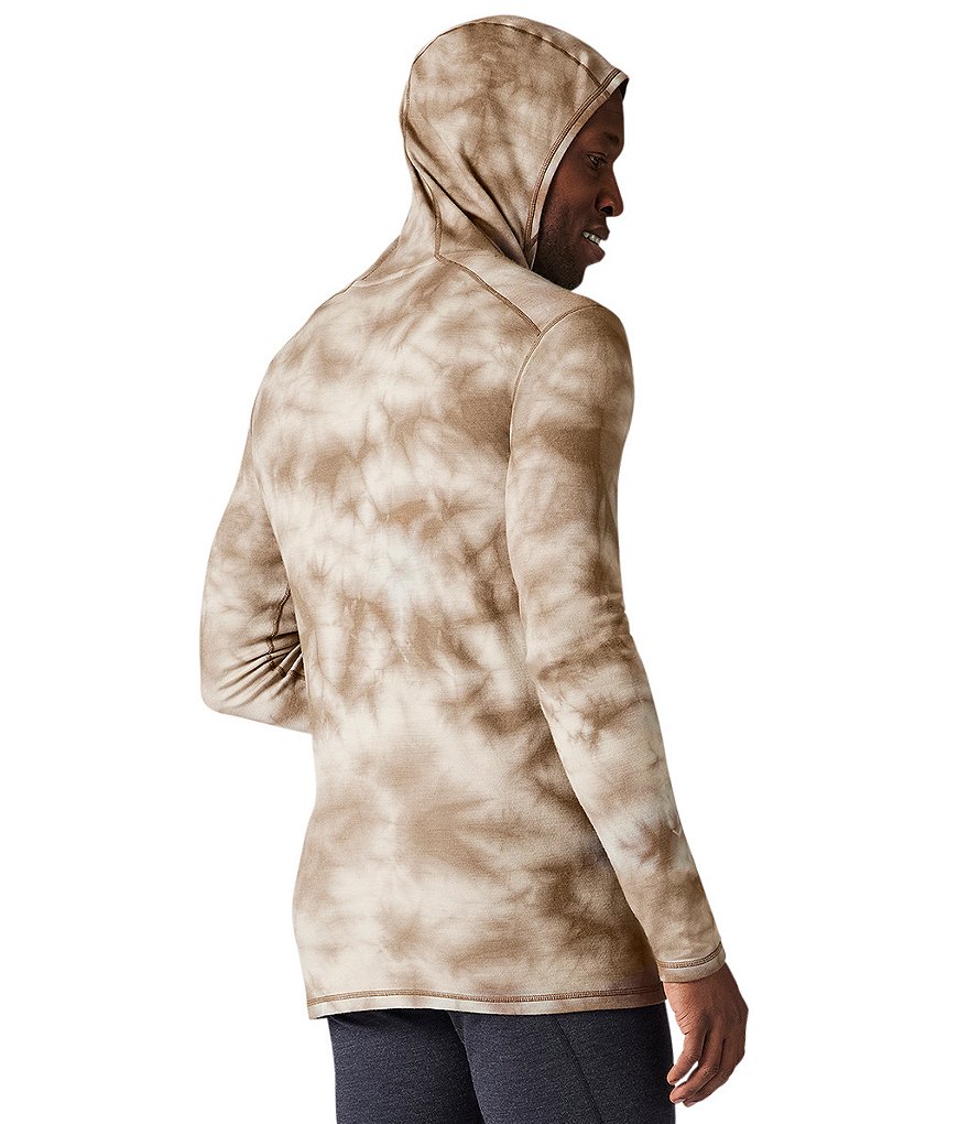 SmartWool Slim-Fit Marble Wash Merino Wool 250 Baselayer Plant-Based Dye Logo Hoodie