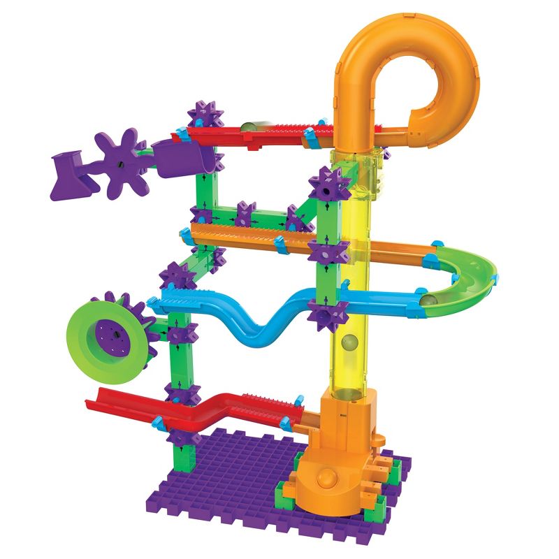 The Learning Journey Techno Gears Marble Mania STEM Construction Set Catapult Marble Run 80+ pcs