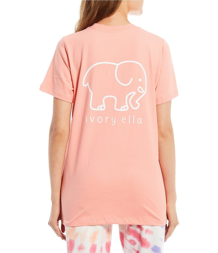Ivory Ella Short-Sleeve Organic Cotton Logo Graphic Tee