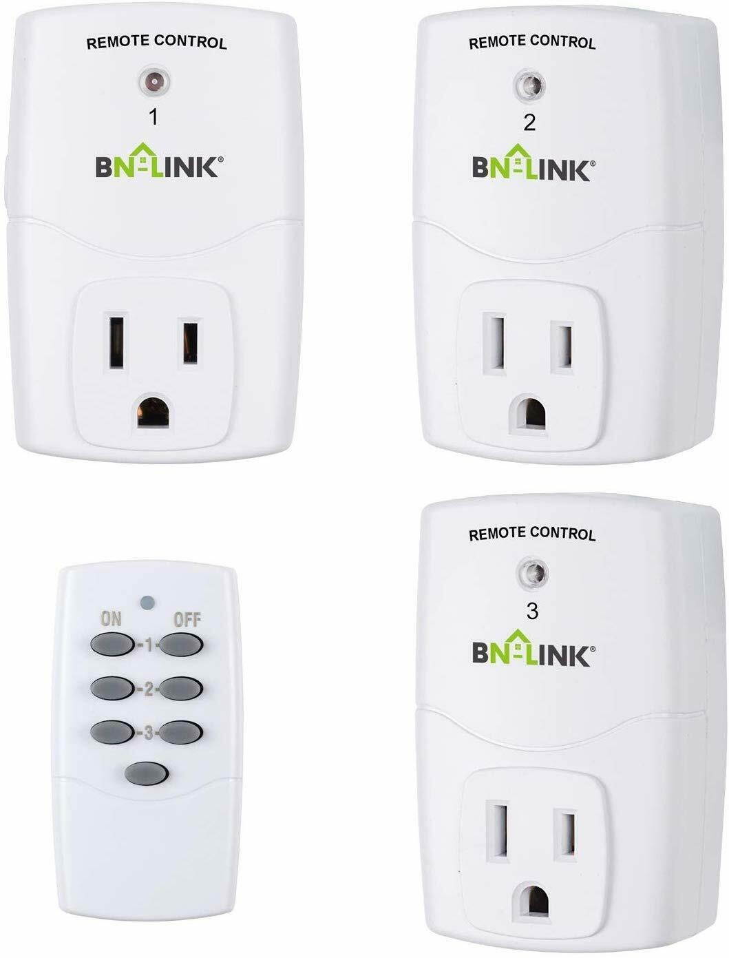 Wireless Remote Control Outlet Switch Power Plug -1 remote 3 plugs