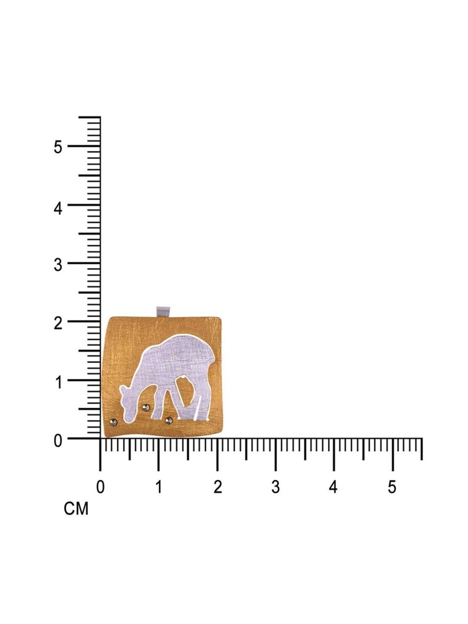 Rihi by P.C. Chandra Jewellers 925 Silver Abstract Animal Pendant with Earring Set for Women & Girls