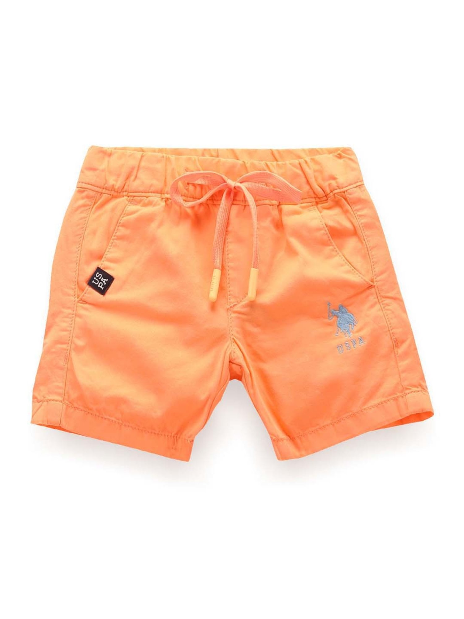 U.S. Polo Assn. Kids Orange Cotton Regular Fit Shorts