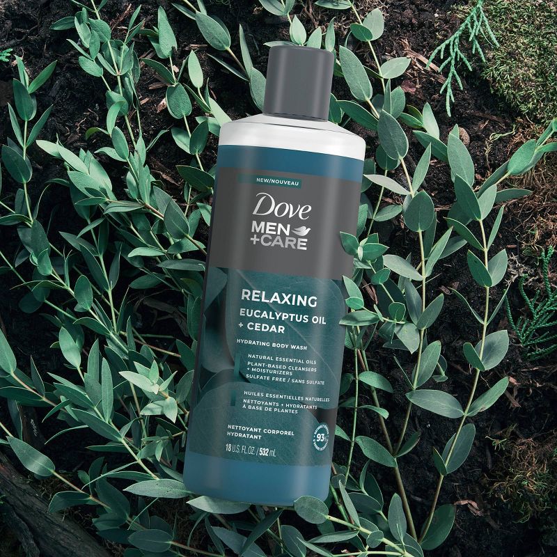 Dove Men + Care Relaxing Eucalyptus + Cedar Hydrating Body Wash Soap - 18 fl oz