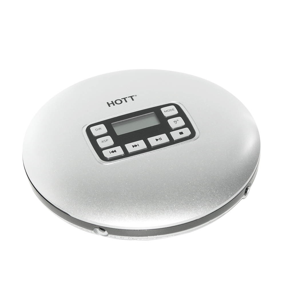 HOTT Portable CD Player Personal Compact Disc Player with LCD Display Stereo Earbuds and USB Power Adapter Electronic Skip Protection Anti-Shock Function