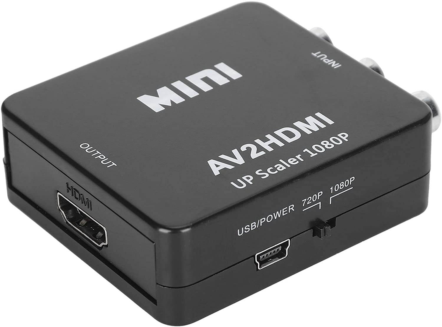 Pwshymi AV to HDMI Converter High Definition Professional Wear-Resisting Lossless Stable for RCA to HDMI Equipment