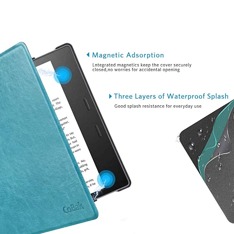 Kindle Oasis Case Premium PU Leather Smart Cover with Auto Sleep Wake Feature for Kindle Oasis 9th 10th Generation Slim Fit Sky Blue