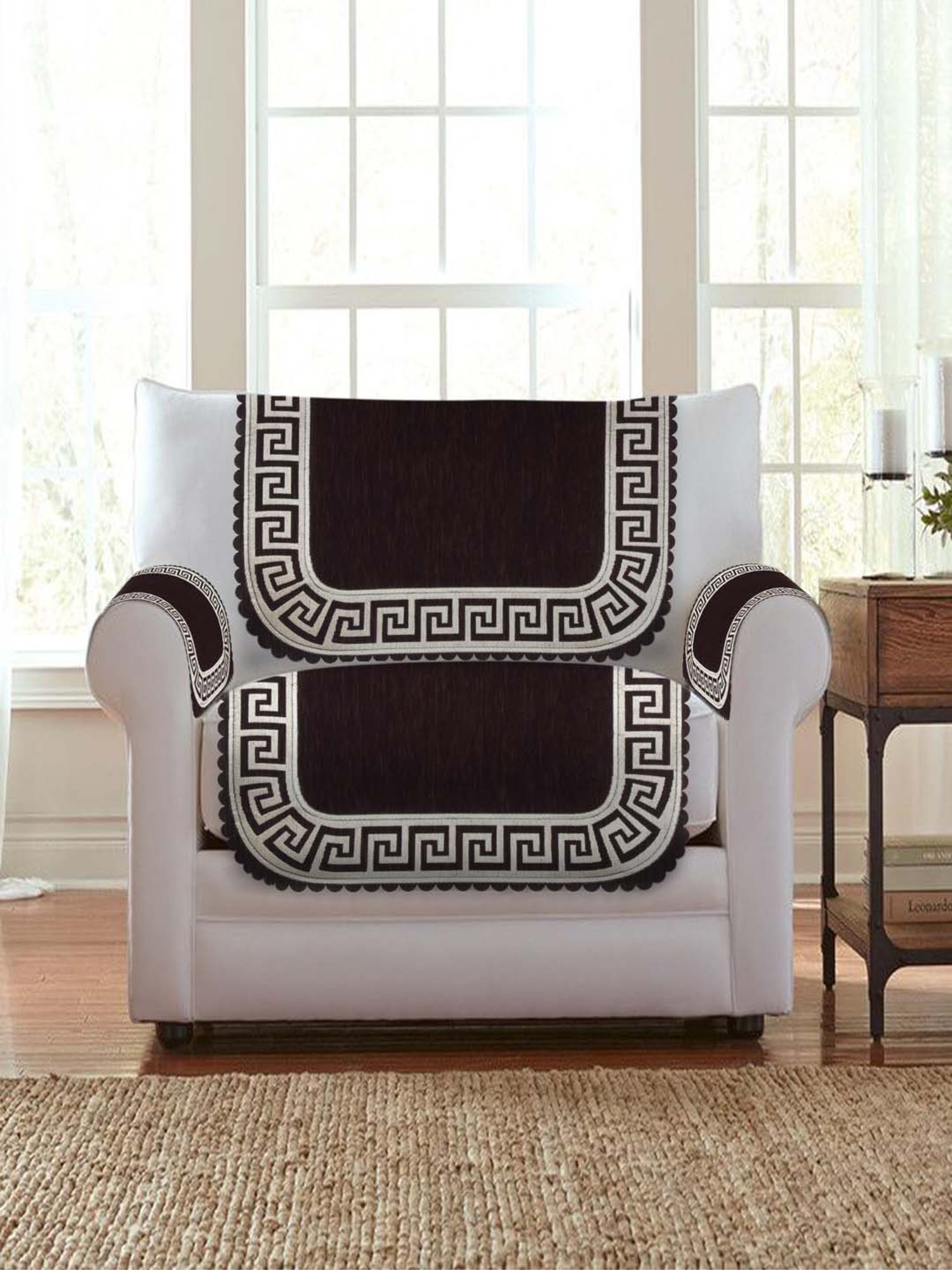 MODERN HOMES White Cotton Hand-Knotted Curtain Ropes - Set of 2