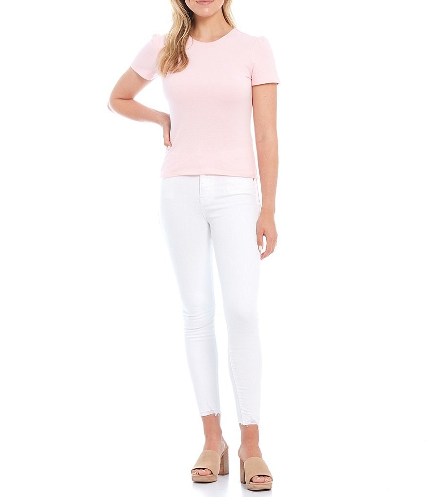 Julie Brown Marty Puff Sleeve Knit Tee