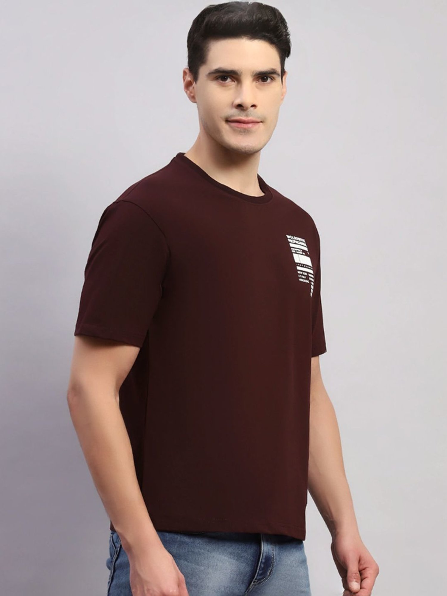 Rock.It Wine Smart Fit Printed T-Shirt