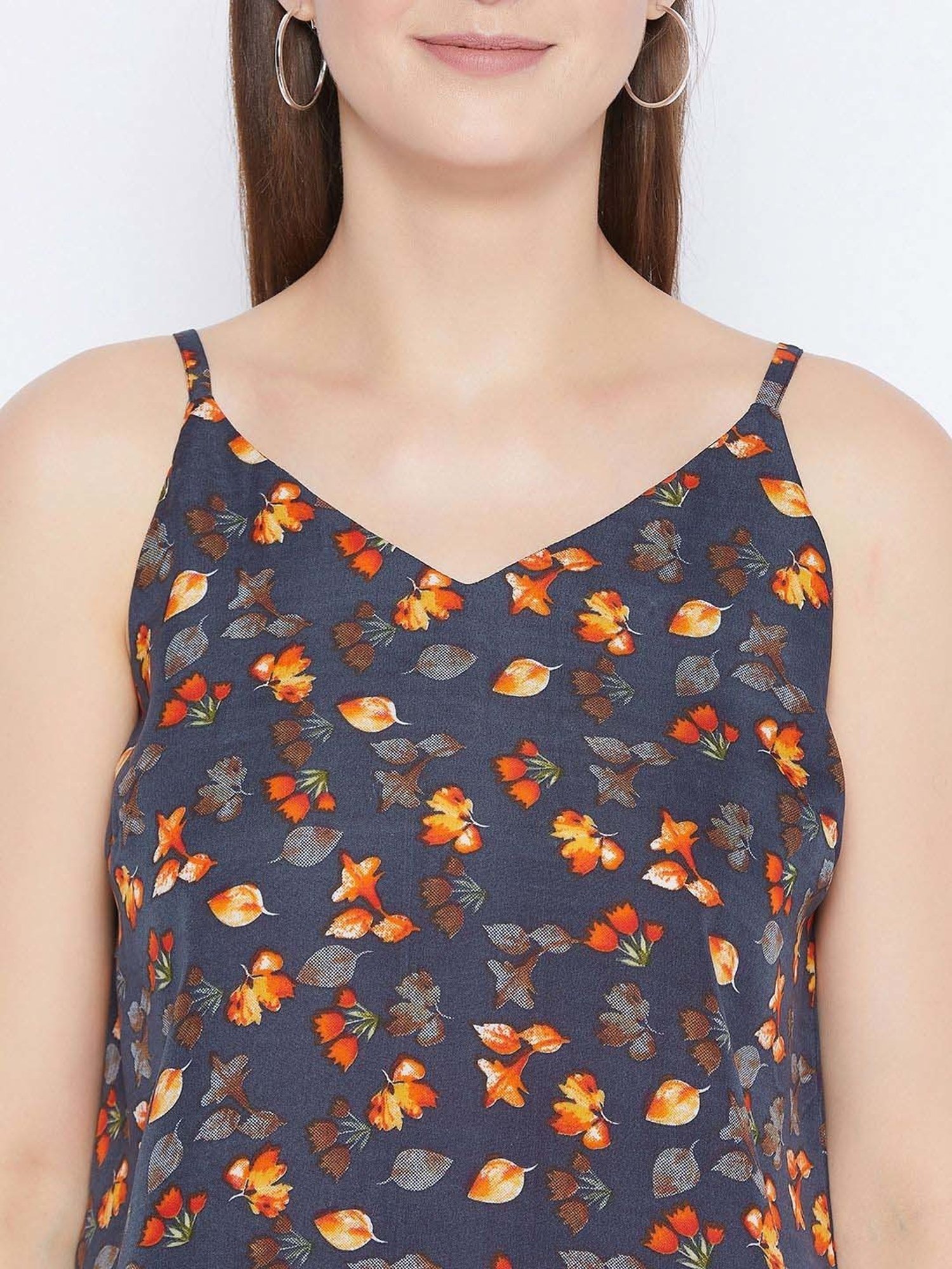 PURYS Blue Printed Top