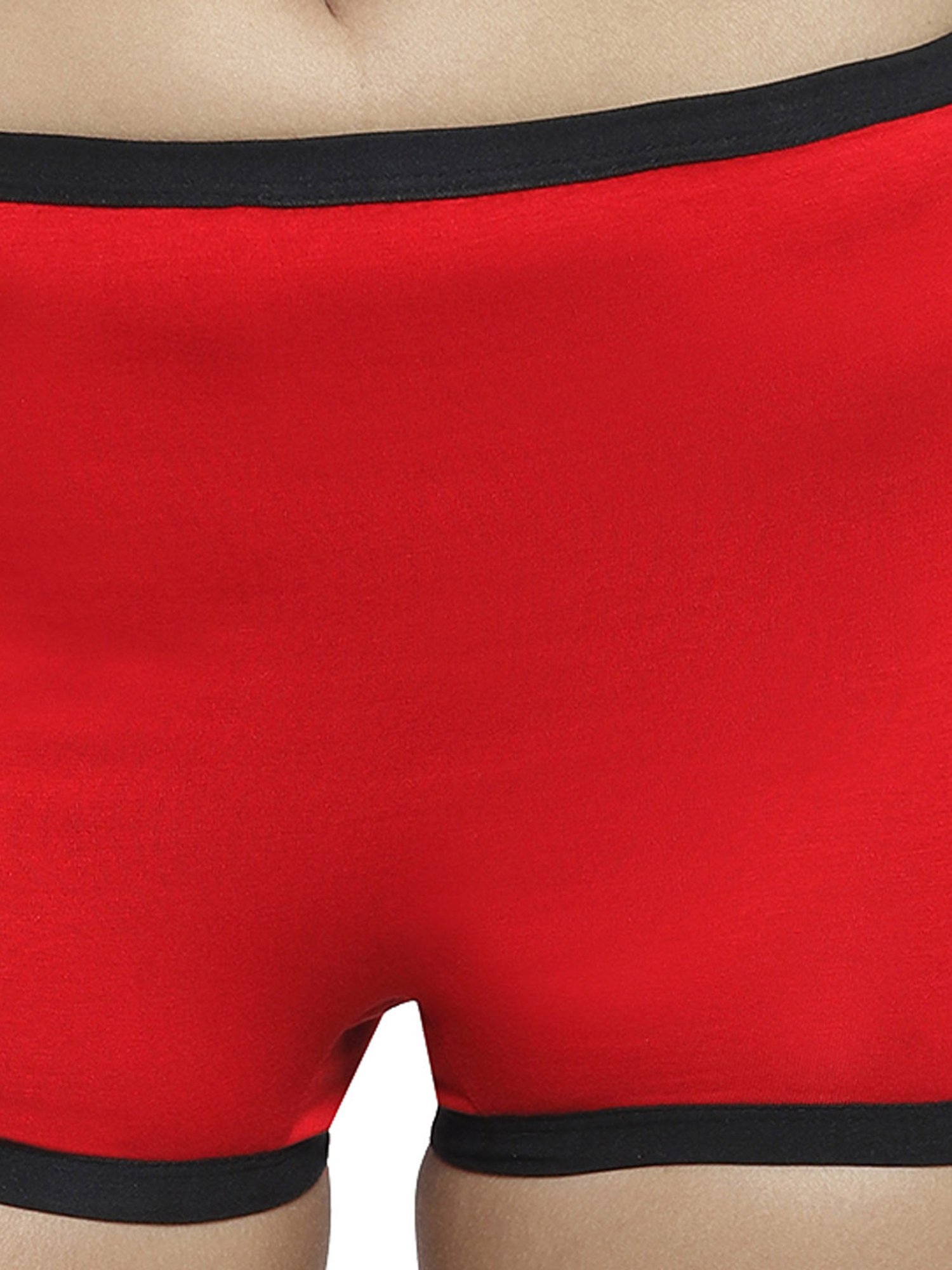 N-Gal Red Cotton Boyshorts Panty
