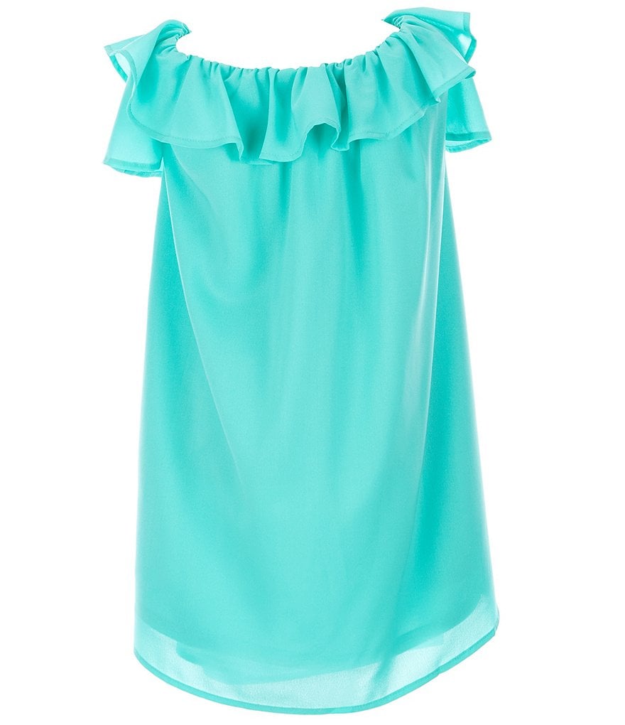 Mini Molly Big Girls 8-14 Ruffle-Sleeve Shift Dress