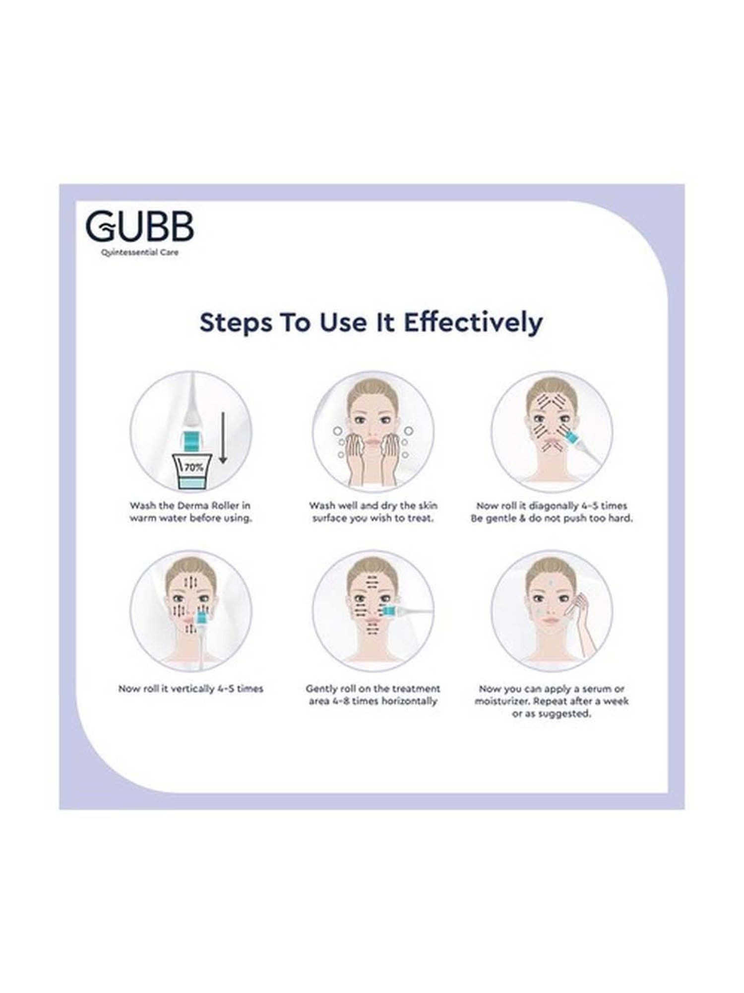 GUBB Transparent Pink Derma Roller