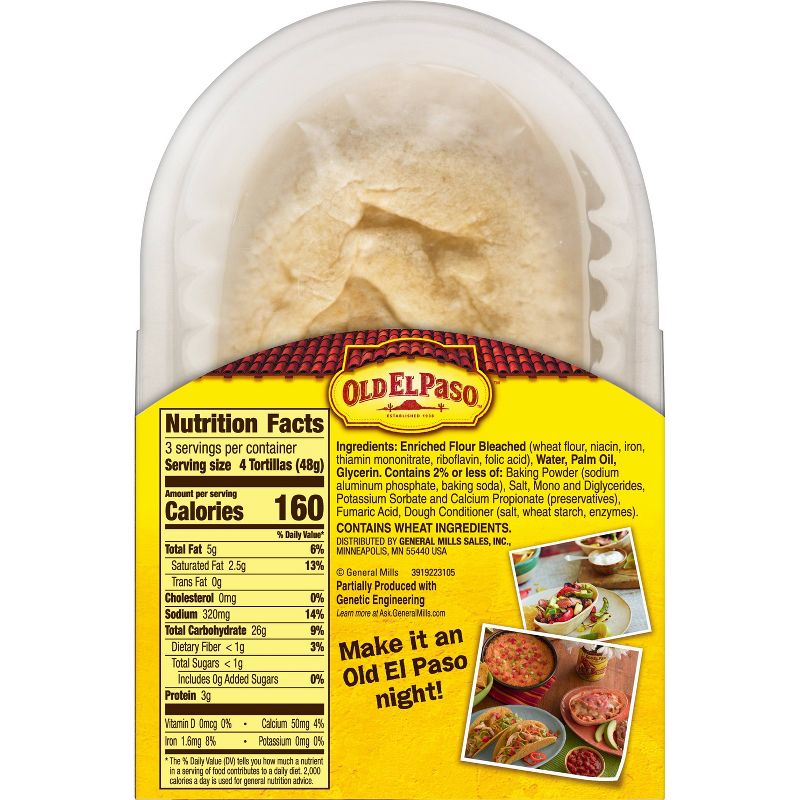 Old El Paso Soft Flour Tortilla Mini Bowls - 5.1oz/12ct