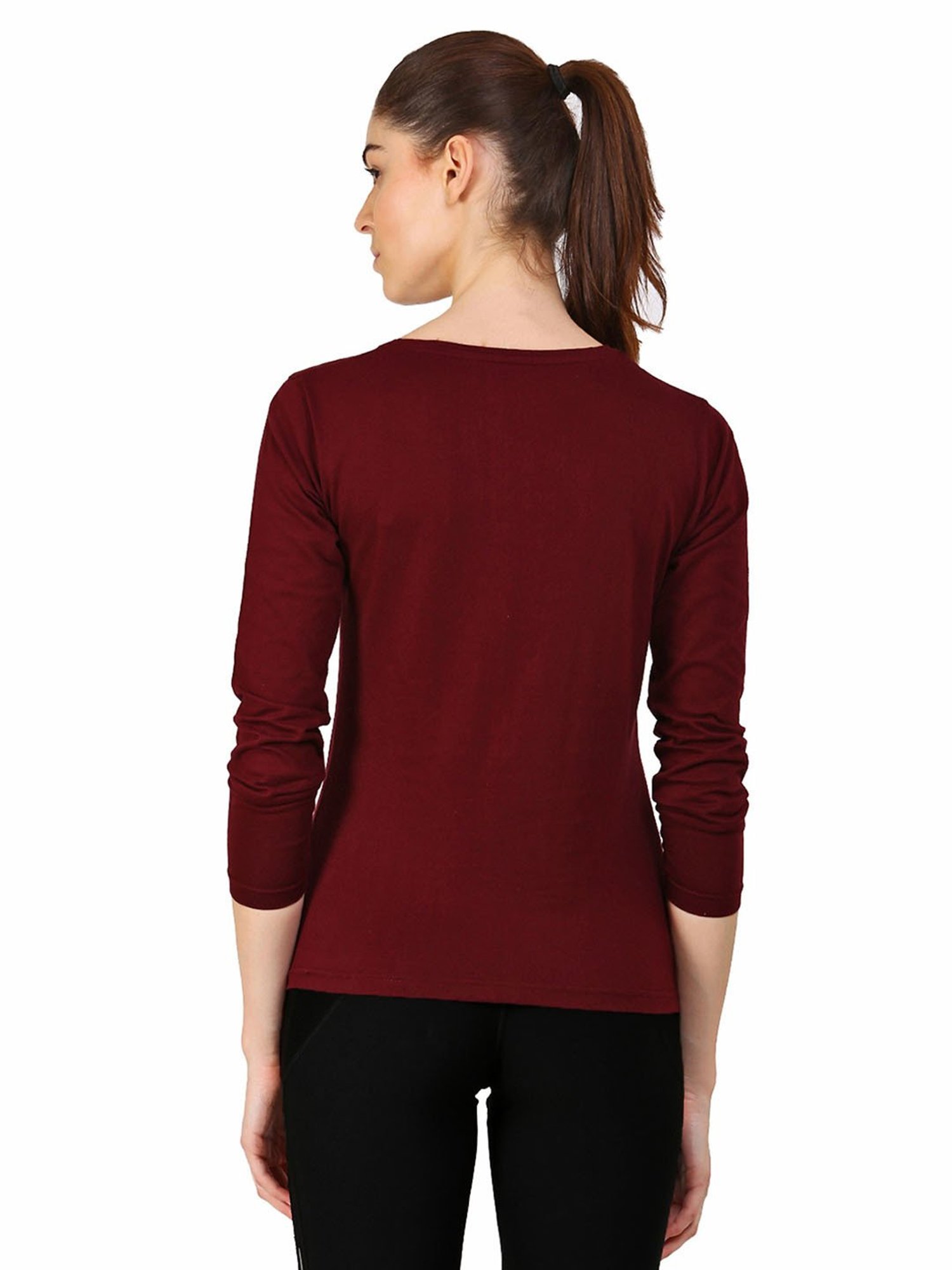 Appulse Maroon Cotton Slim Fit T-Shirt
