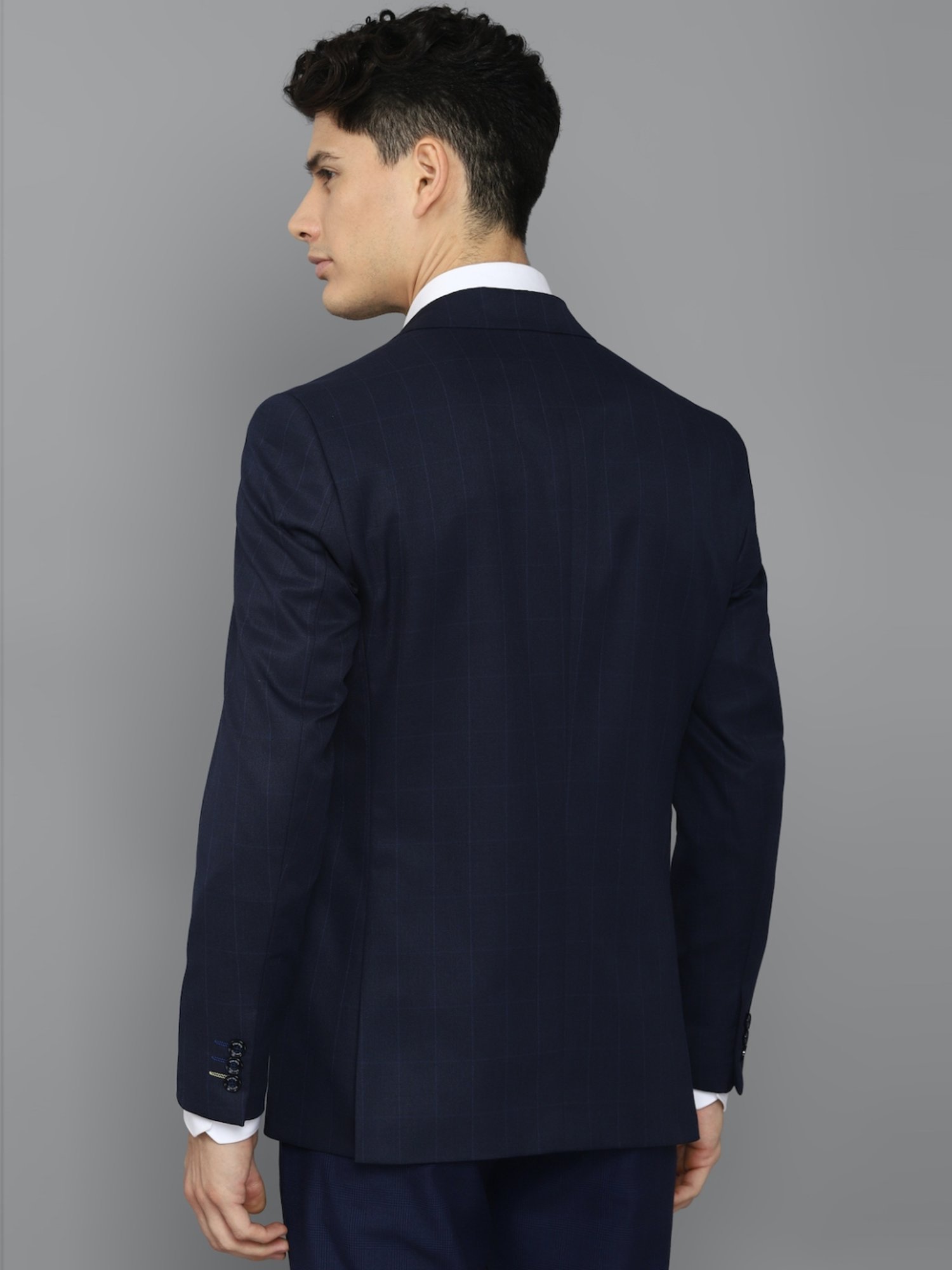 Louis Philippe Light Blue Regular Fit Blazer