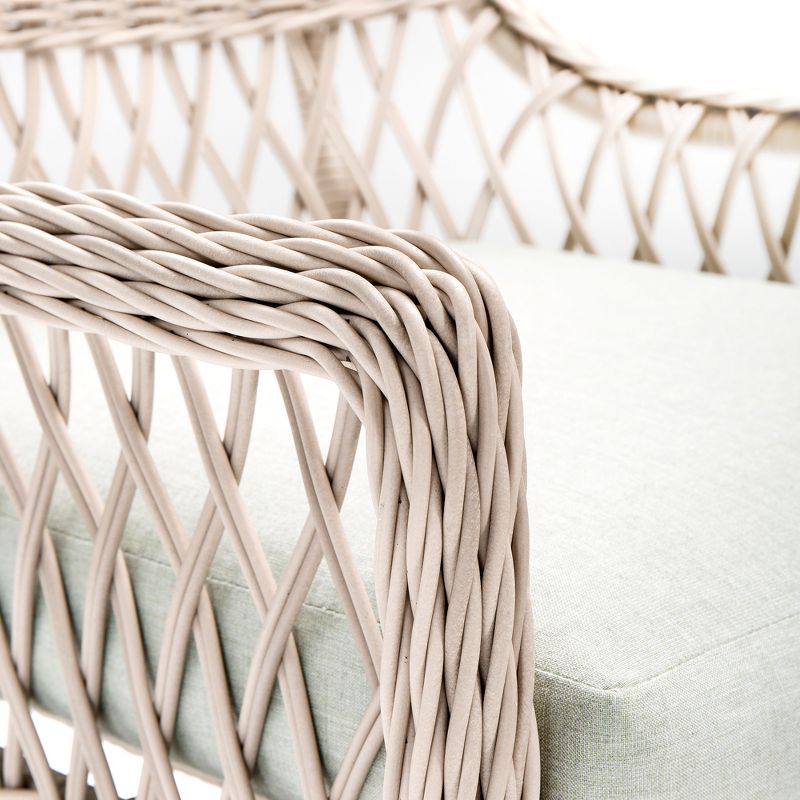 Colfax 2pk Wicker Outdoor Dining Chair with Sunbrella Cast Oasis Cushion - Blue Oak Outdoor