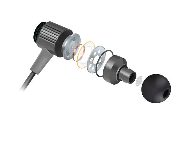 GOgroove Rugged AudiOHM RNF Black Ergonomic Earbud Headphones with Lifetime Warranty, Handsfree Mic and Military Grade Materials - Works With Apple , Samsung , HTC and More