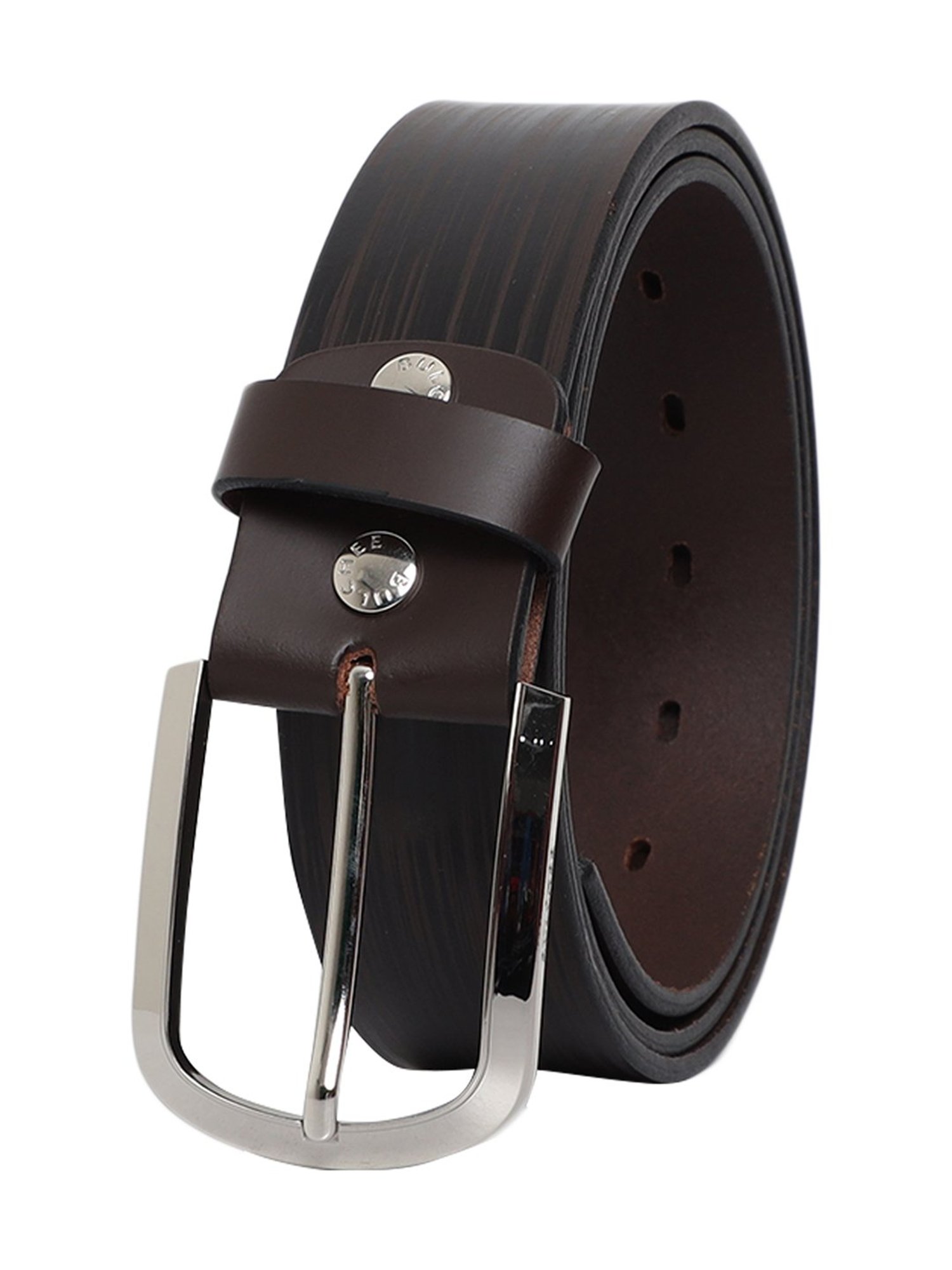 BULCHEE Brown Leather Casual Belt for Men