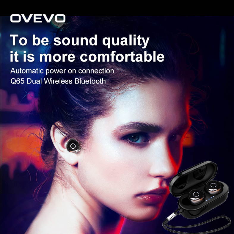 Q65 HiFi bluetooth Earphone TWS bluetooth 5.0 Earbuds Smart Touch Auto Pairing Call Stereo IPX7 Waterproof In-ear Headset