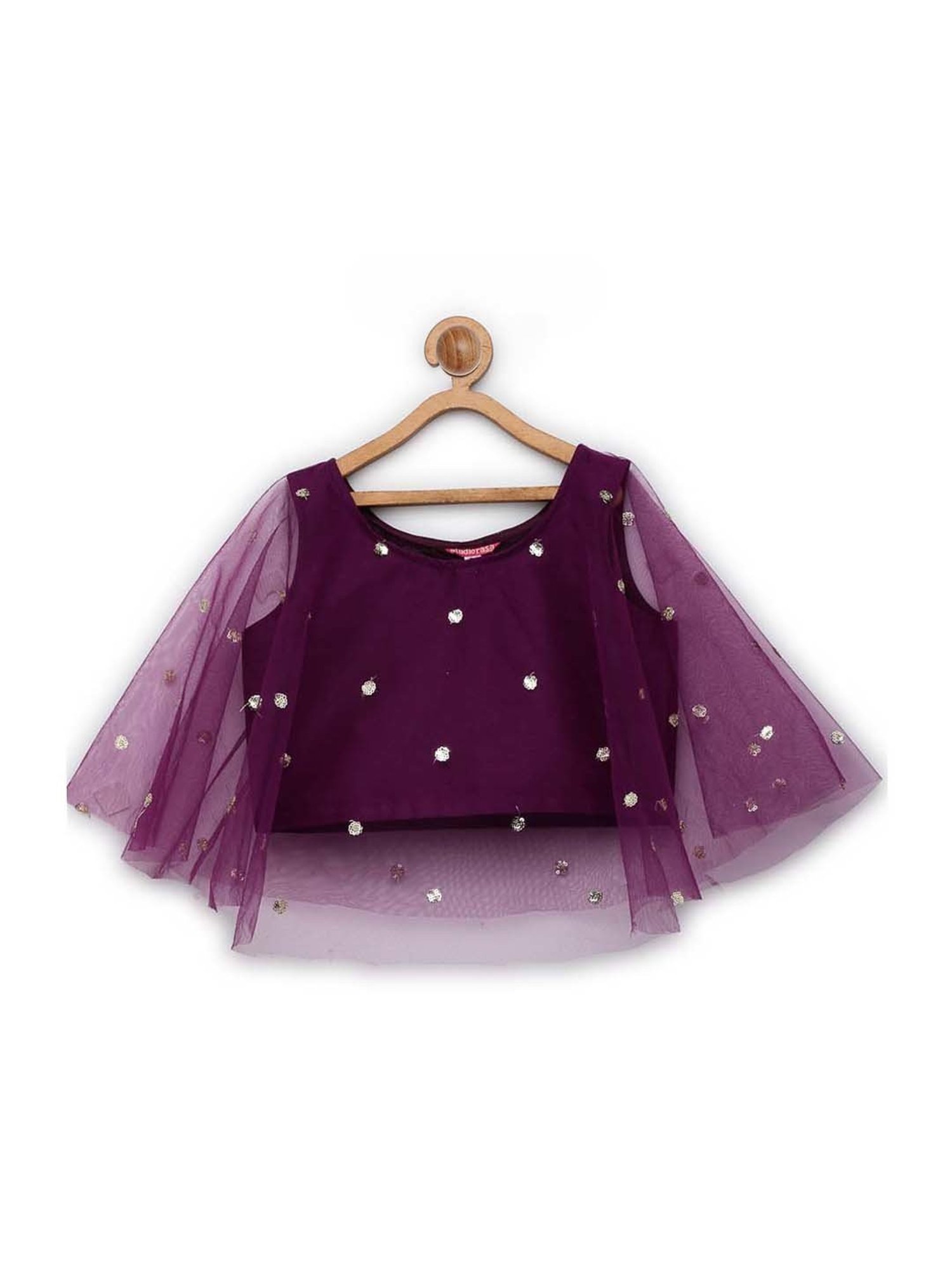 studiorasa Kids Purple Embellished Top