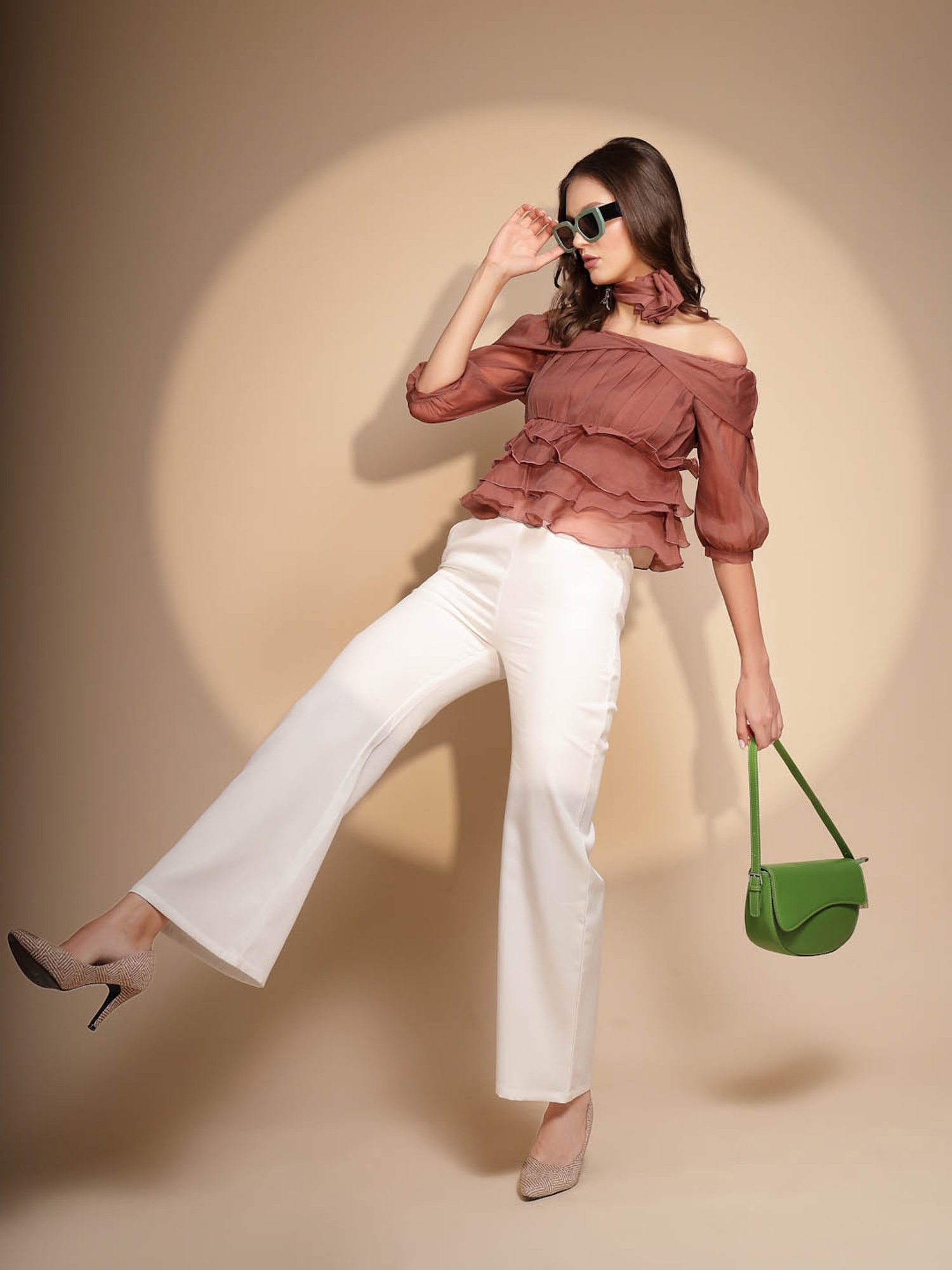 Global Republic Brown Regular Fit Top