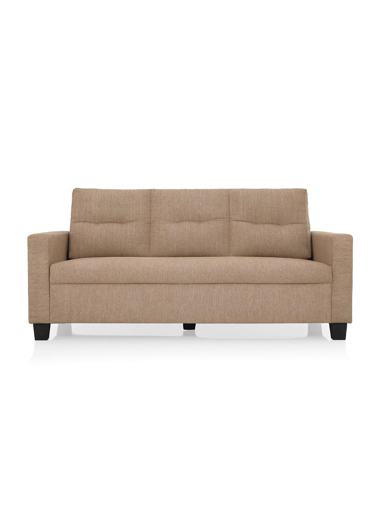 Duroflex Ease Brown Neem Wood 3 Seater Sofa