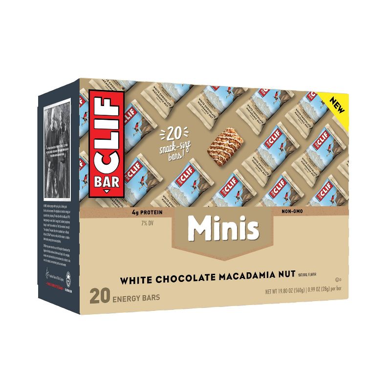 CLIF Bar White Chocolate Macadamia Nut Energy Bar Minis - 20ct