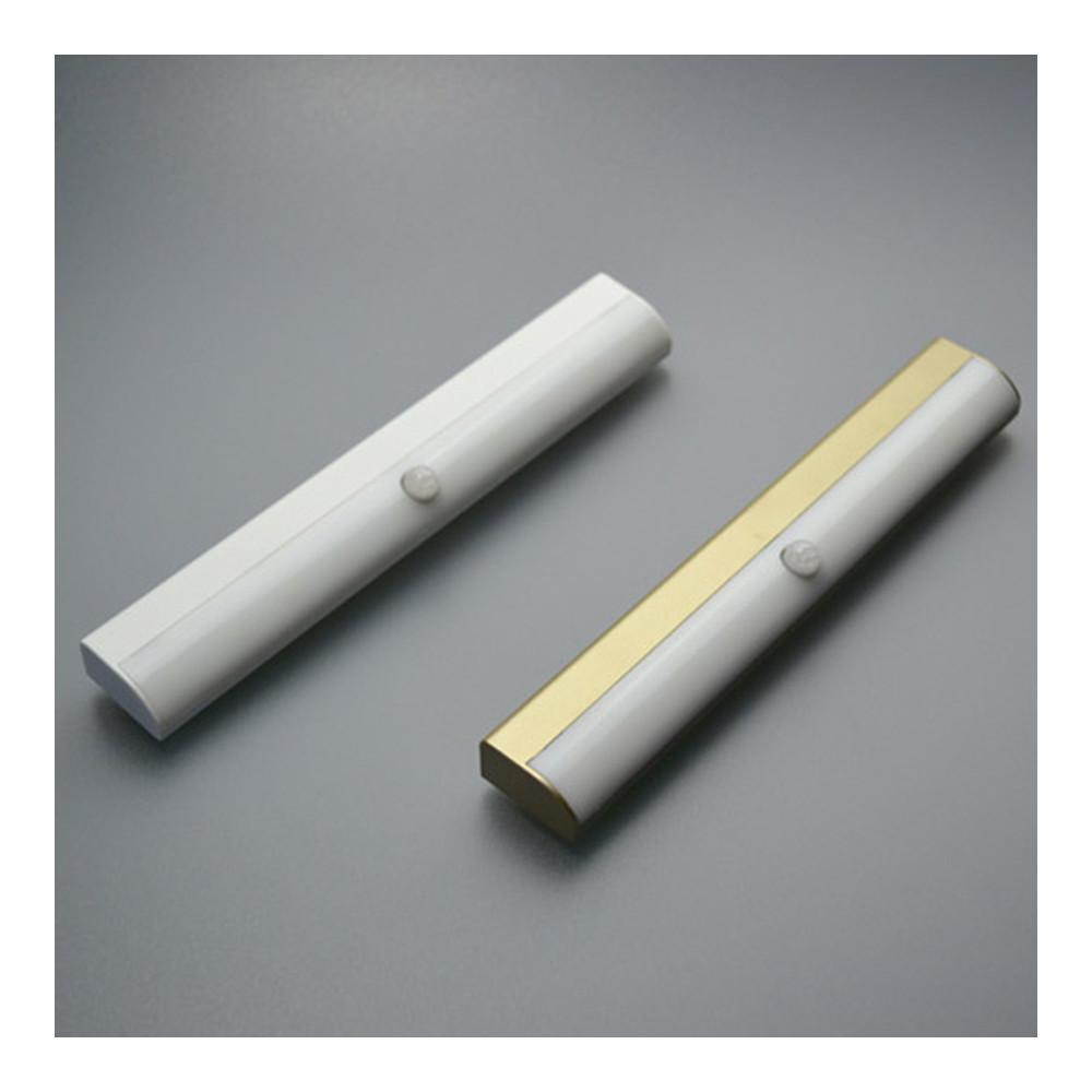 30LM Aluminum 10 LED Cabinet Light Infrared Body Motion Control Sensor   golden