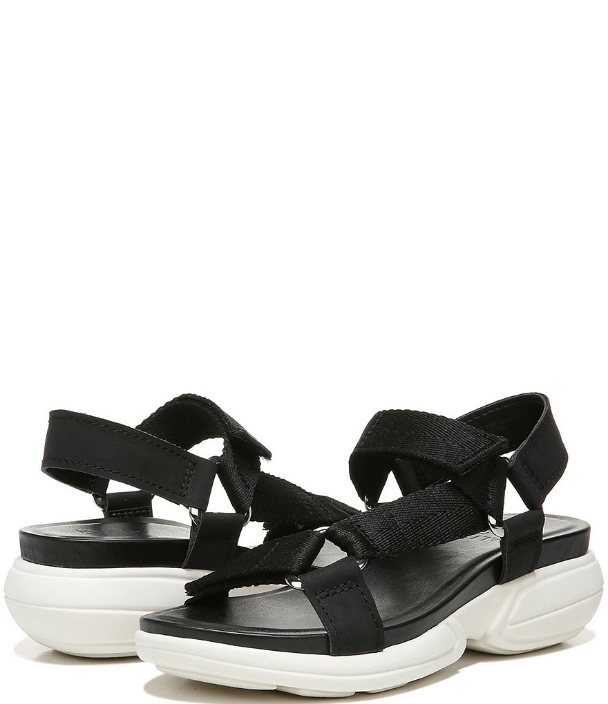 Naturalizer Flores Nubuck And Fabric Ankle Strap Sandals