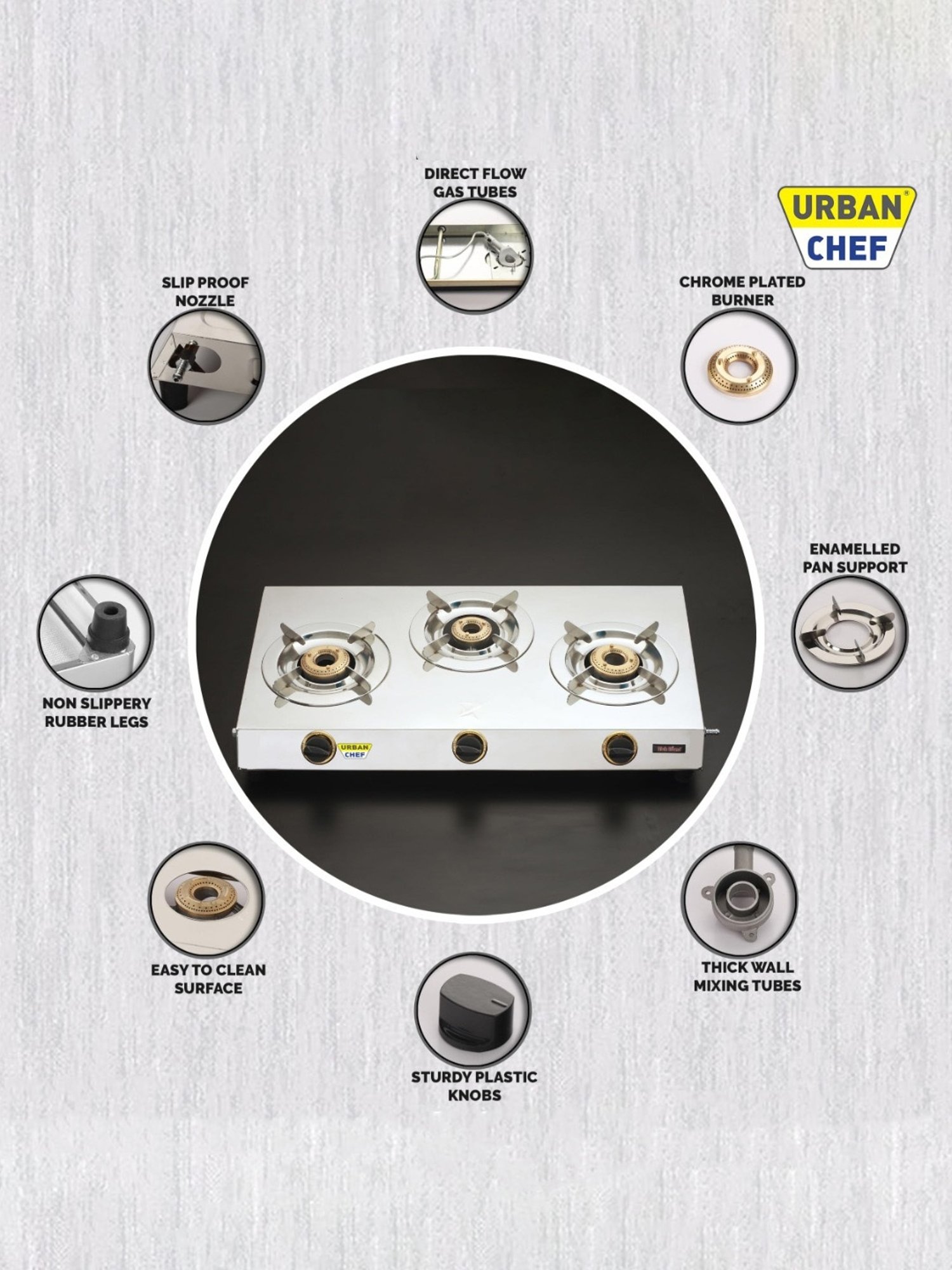 Range Kleen 4pc Porcelain Drip Pan Set Black