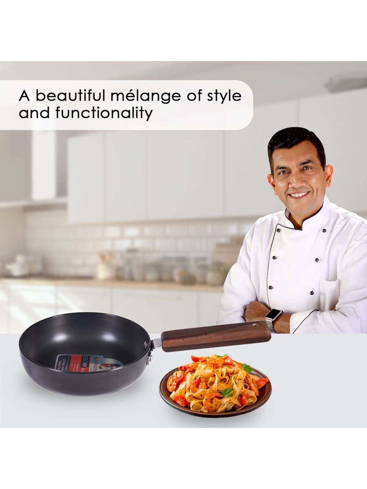 Wonderchef Ebony Non-stick 20 cm Deep Fry Pan with Lid
