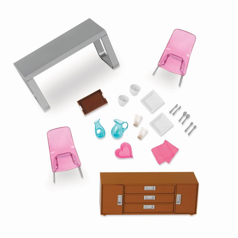 Lori Dollhouse Furniture for 6" Dolls - Moderna Dining Set